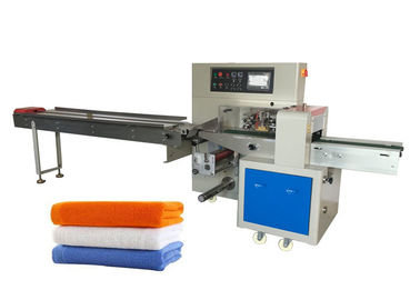 Bath Towel Flow Packing Machine 40-100 Bags/Min PLC Controller Saving Time Film