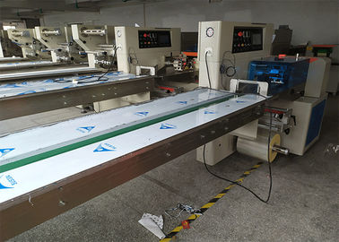Bath Towel Flow Packing Machine 40-100 Bags/Min PLC Controller Saving Time Film